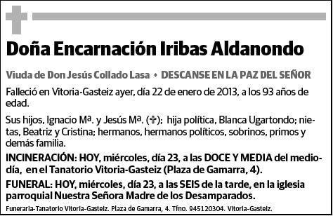 IRIBAS ALDANONDO,ENCARNACION