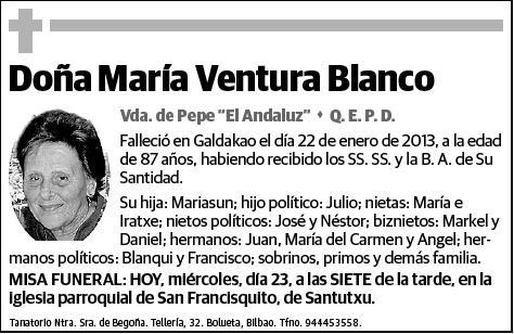 VENTURA BLANCO,MARIA