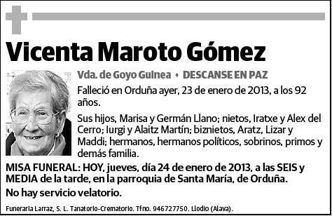 MAROTO GOMEZ,VICENTA