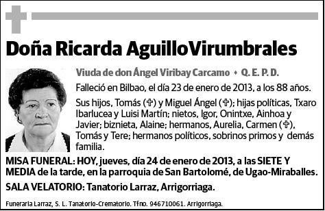 AGUILLO VIRUMBRALES,RICARDA