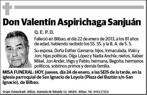 ASPIRICHAGA SANJUAN,VALENTIN