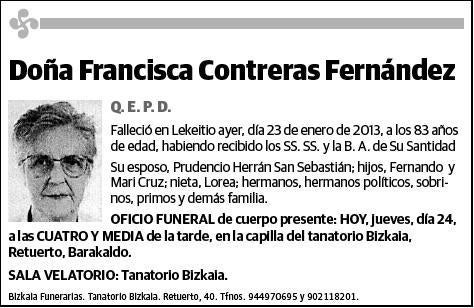 CONTRERAS FERNANDEZ,FRANCISCA