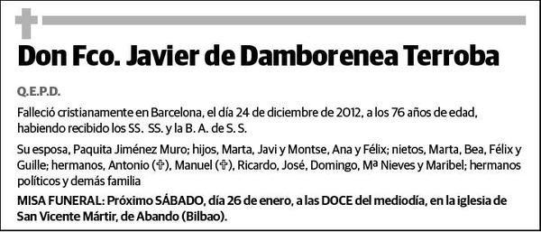 DE DAMBORENEA TERROBA,FCO. JAVIER