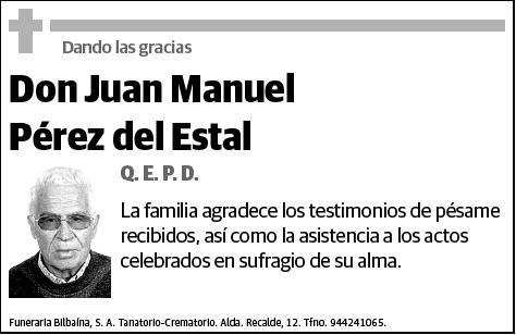 PEREZ DEL ESTAL,JUAN MANUEL