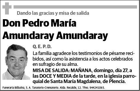 AMUNDARAY AMUNDARAY,PEDRO MARIA