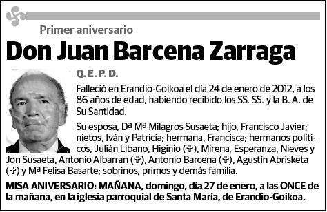 BARCENA ZARRAGA,JUAN