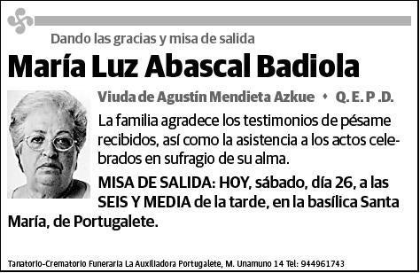 ABASCAL BADIOLA,MARIA LUZ