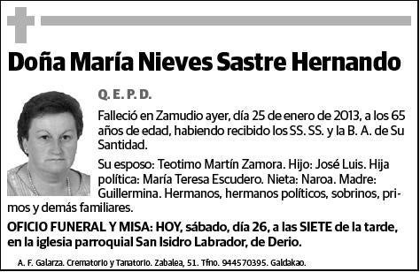 SASTRE HERNANDO,MARIA NIEVES