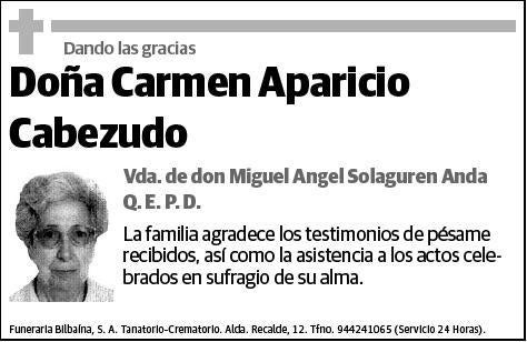 APARICIO CABEZUDO,CARMEN