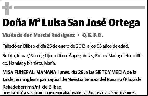 SAN JOSE ORTEGA,Mª LUISA