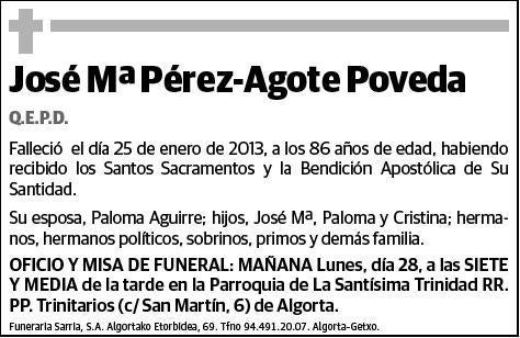 PEREZ-AGOTE POVEDA,JOSE Mª