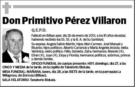 PEREZ VILLARON,PRIMITIVO