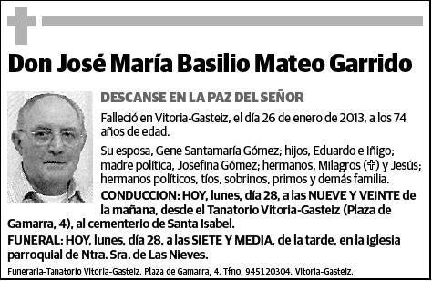 MATEO GARRIDO,JOSE MARIA BASILIO