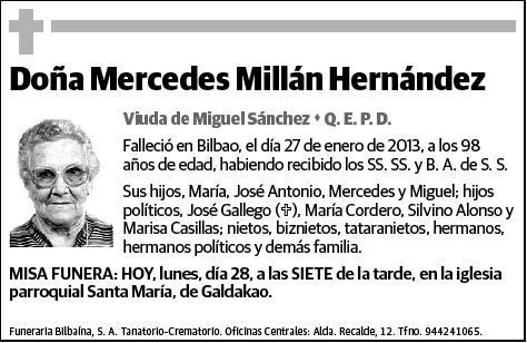 MILLAN HERNANDEZ,MERCEDES