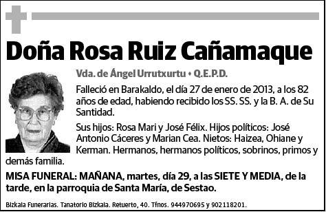 RUIZ CAÑAMAQUE,ROSA