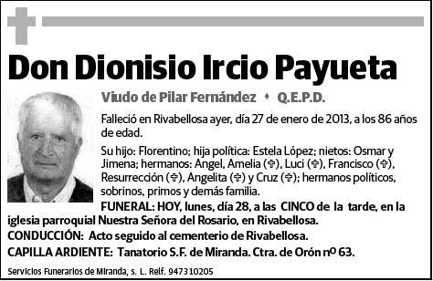 IRCIO PAYUETA,DIONISIO