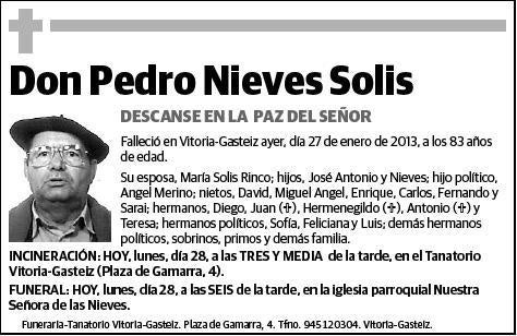 NIEVES SOLIS,PEDRO