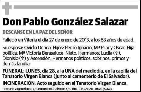 GONZALEZ SALAZAR,PABLO