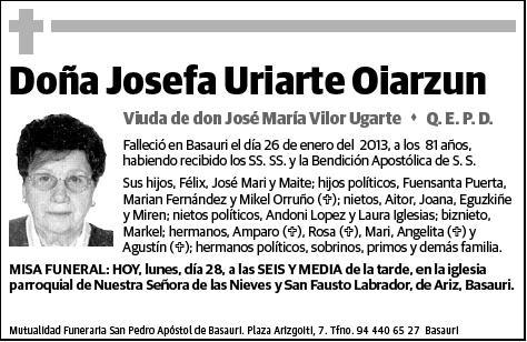 URIARTE OIARZUN,JOSEFA