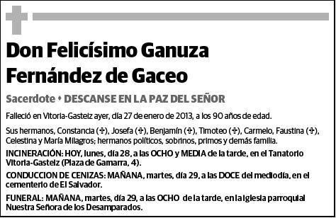 GANUZA FERNANDEZ DE GACEO,FELICISIMO