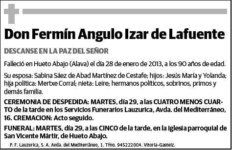 ANGULO IZAR DE LAFUENTE,FERMIN