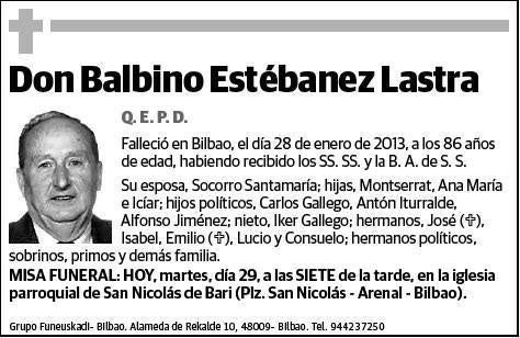 ESTEBANEZ LASTRA,BALBINO