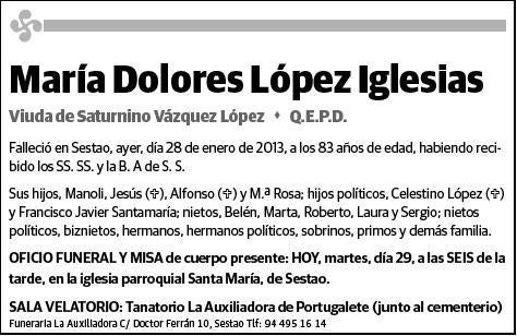 LOPEZ IGLESIAS,MARIA DOLORES