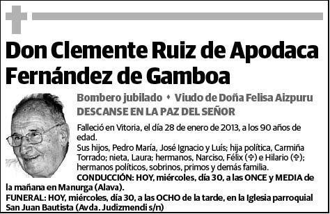 RUIZ DE APODACA FERNANDEZ DE GAMBOA,CLEMENTE