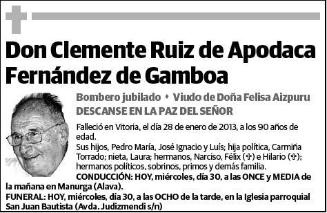 RUIZ DE APODACA FERNANDEZ DE GAMBOA,CLEMENTE