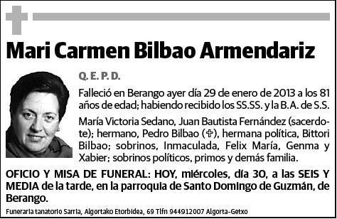 BILBAO ARMENDARIZ,MARI CARMEN