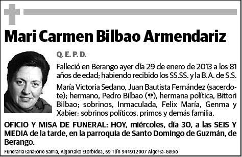 BILBAO ARMENDARIZ,MARI CARMEN