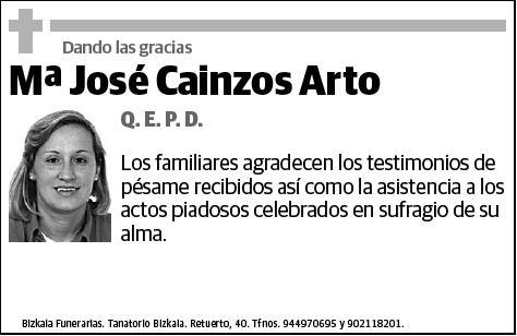 CAINZOS ARTO,Mª JOSE