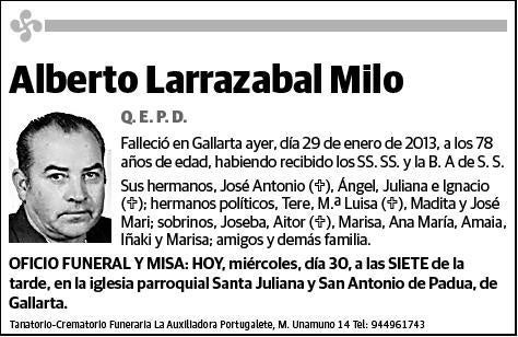 LARRAZABAL MILO,ALBERTO