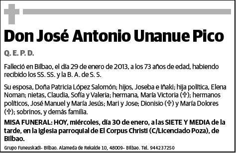 UNANUE PICO,JOSE ANTONIO