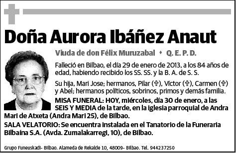 IBAÑEZ ANAUT,AURORA