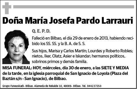 PARDO LARRAURI,MARIA JOSEFA