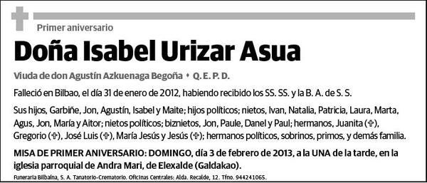 URIZAR ASUA,ISABEL