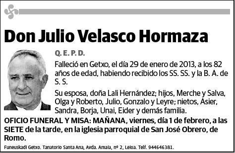 VELASCO HORMAZA,JULIO