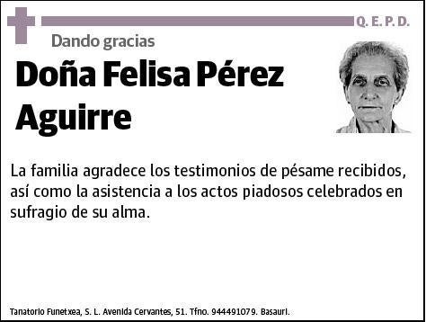 PEREZ AGUIRRE,FELISA