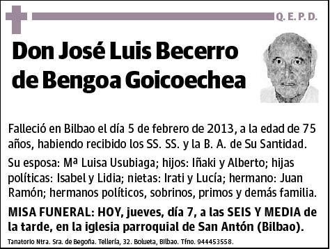 BECERRO DE BENGOA GOICOECHEA,JOSE LUIS