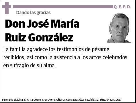 RUIZ GONZALEZ,JOSE MARIA