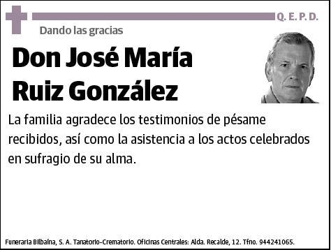 RUIZ GONZALEZ,JOSE MARIA