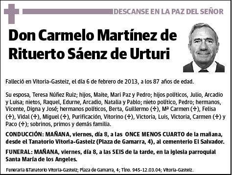 MARTINEZ DE RITUERTO SAENZ DE ITURRI,CARMELO