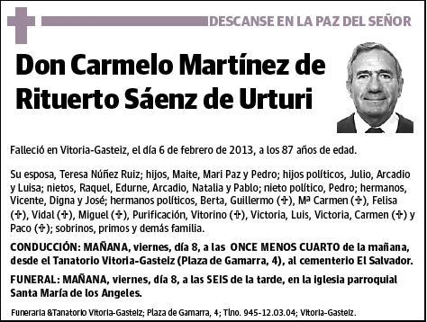 MARTINEZ DE RITUERTO SAENZ DE ITURRI,CARMELO