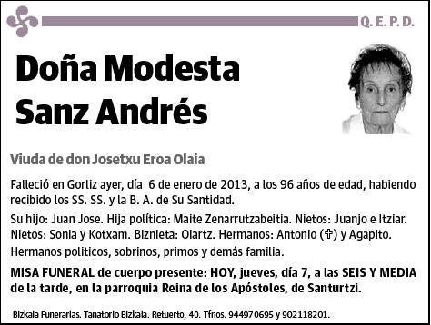 SANZ ANDRES,MODESTA