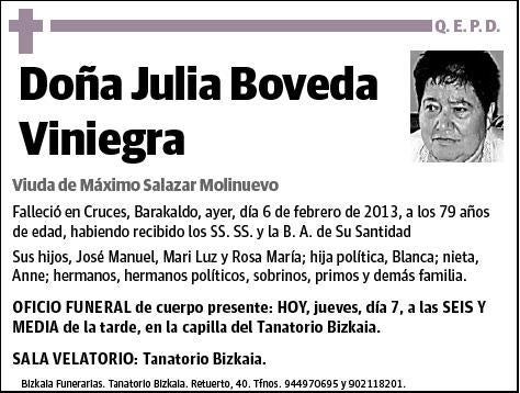 BOVEDA VINIEGRA,JULIA