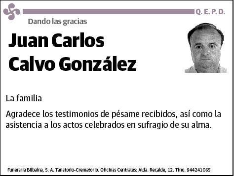 CALVO GONZALEZ,JUAN CARLOS