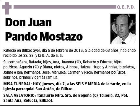 PANDO MOSTAZO,JUAN