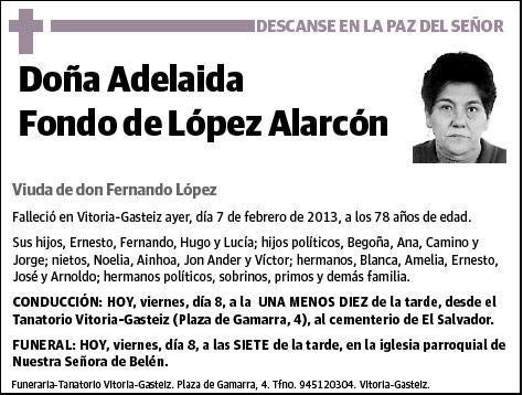 FONDO DE LOPEZ ALARCON,ADELAIDA