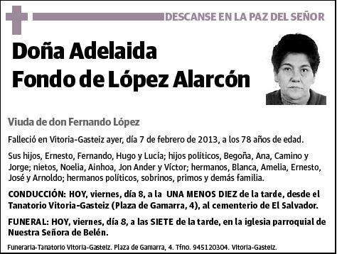 FONDO DE LOPEZ ALARCON,ADELAIDA